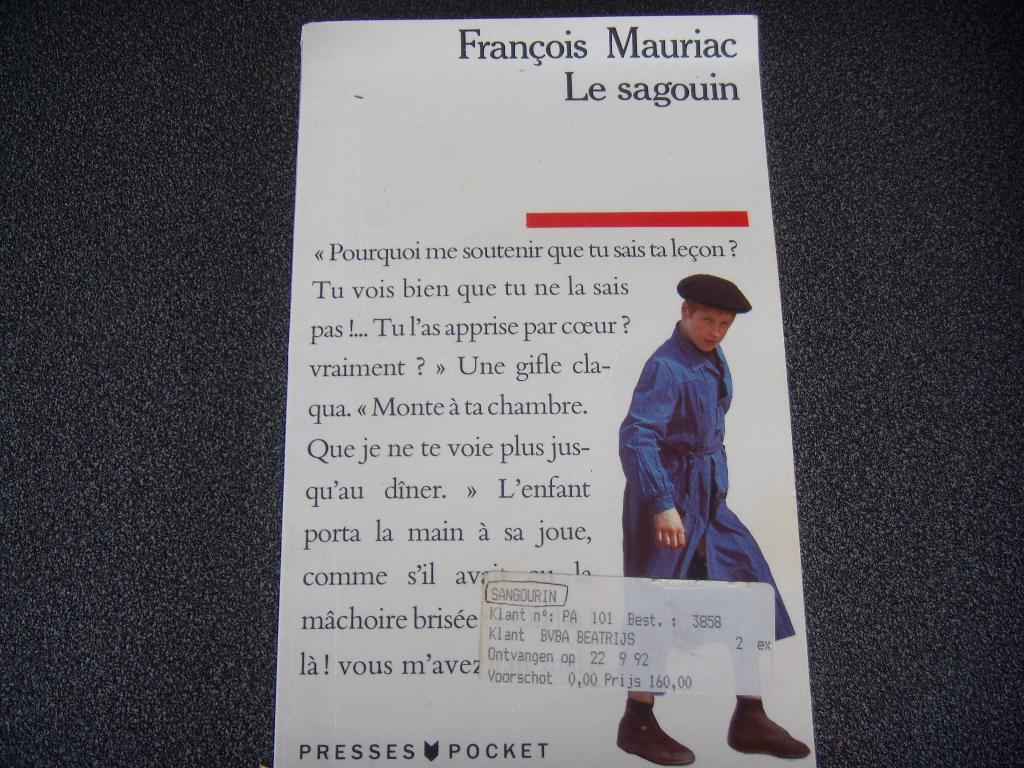 Le sagouin- Francois Mauriac, Livres, Langue | Français, Enlèvement ou Envoi, Utilisé