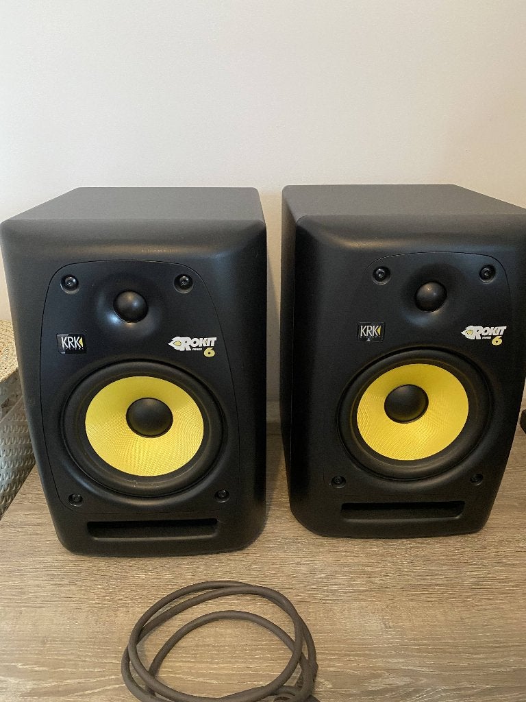 KRK Rokit 6 – studio monitoren – set van 2, TV, Hi-fi & Vidéo, Kit d'enceintes, Comme neuf, 120 à 150 watts, KRK