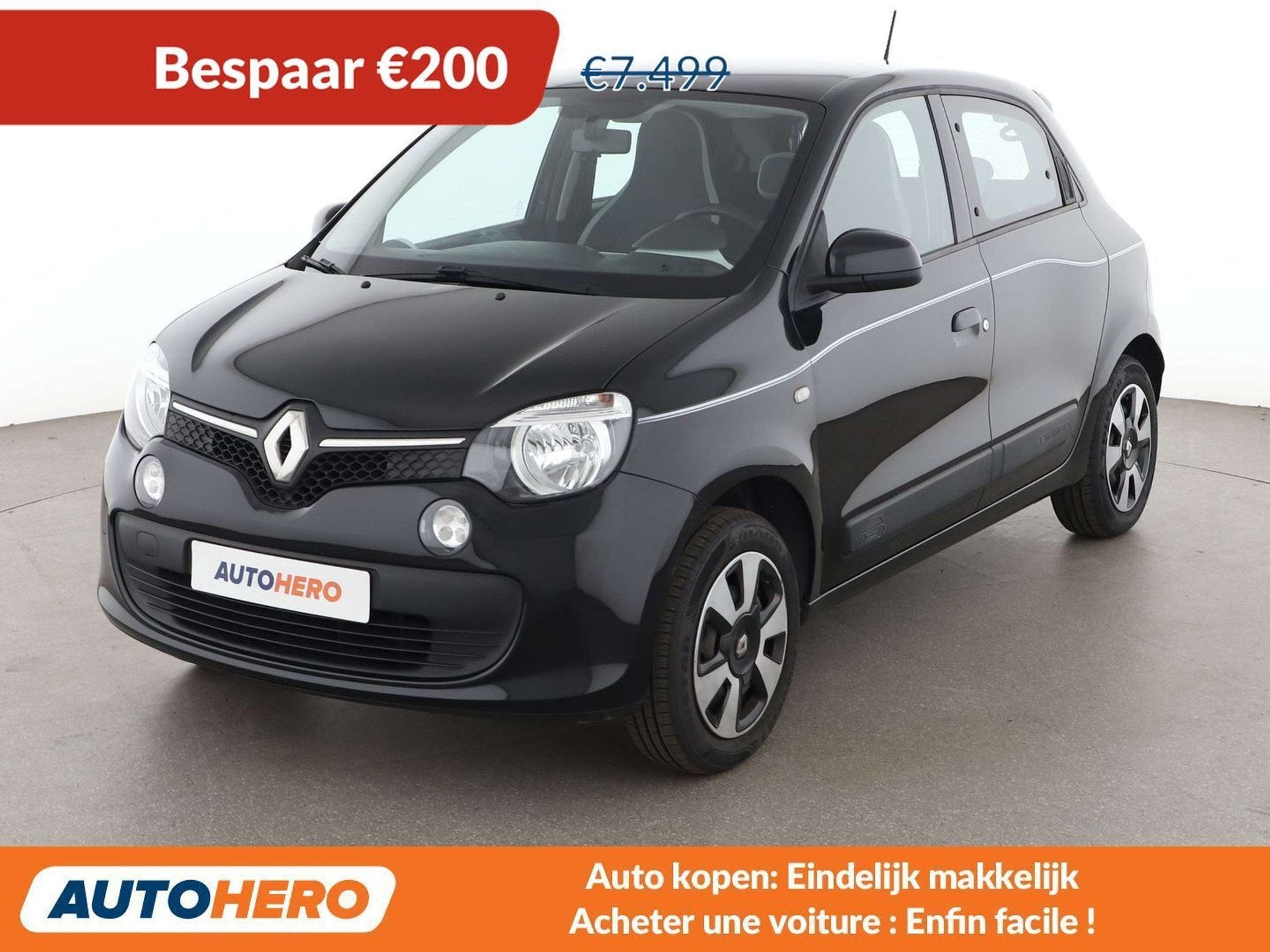 Renault Twingo 1.0 SCe Energy Dynamique (bj 2016), 4 zetels, Gebruikt, Overige brandstoffen, Zwart