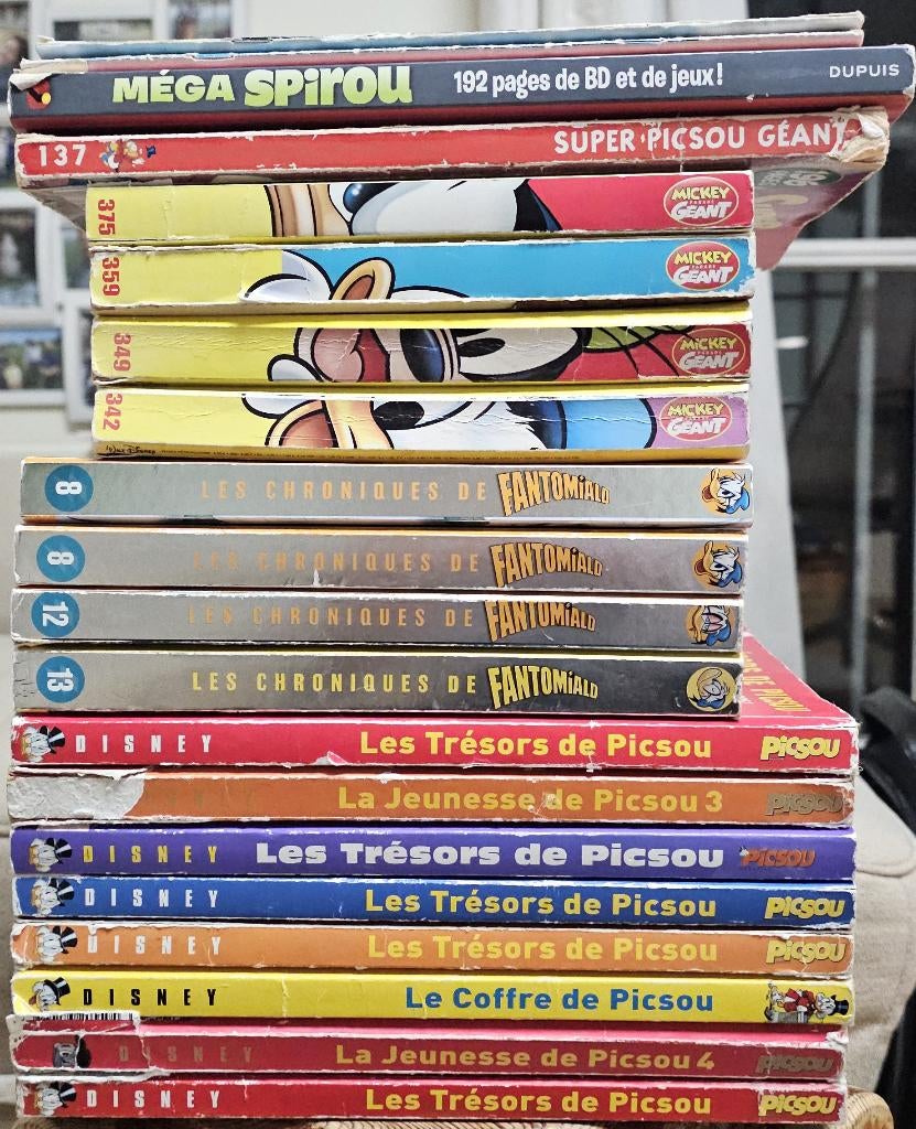 20 bandes dessinees Fantomiald, Picsou, Mickey Géant..., Plusieurs BD, Enlèvement, Utilisé