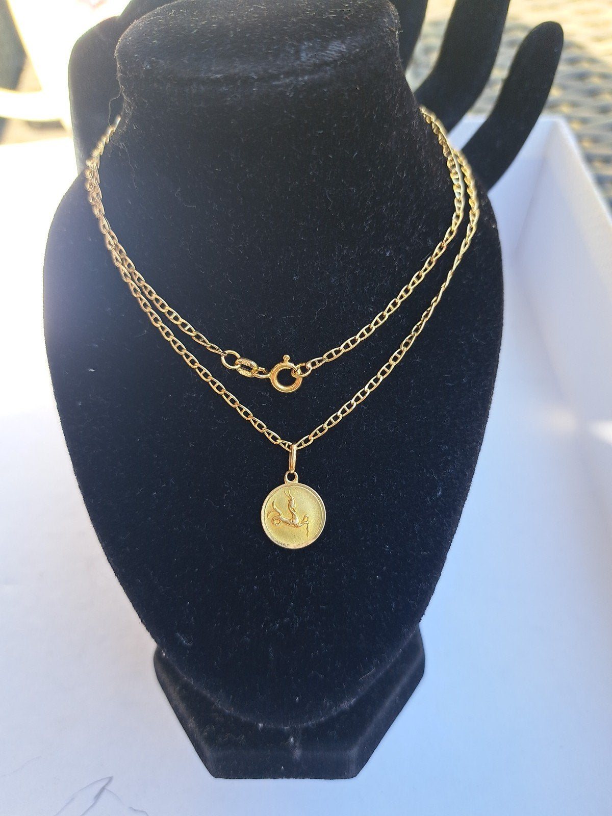 collier et pendentif en or 18k 46cm 5,24g, Bijoux, Sacs & Beauté, Enlèvement ou Envoi, Utilisé, Or, Or