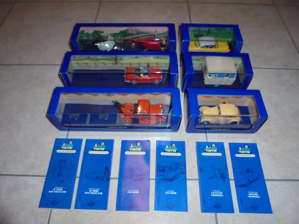 6 Kuifje auto's serie Atlas met certificaat, Ophalen of Verzenden, Kuifje, Nieuw, Overige typen