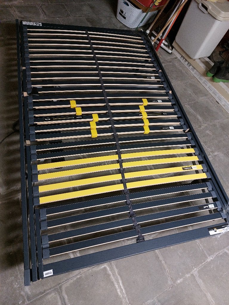 Bed elektrisch Bossflex 400 + matras, Ophalen, Eenpersoons, Zwart, Zo goed als nieuw
