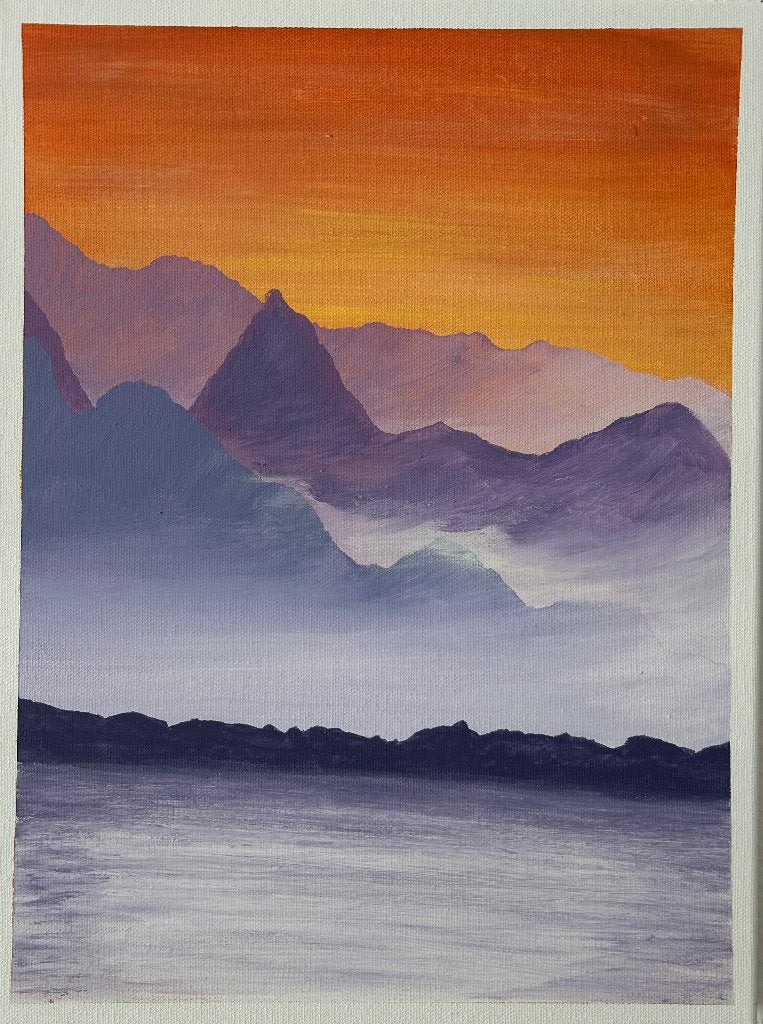 Tableau peinture acrylique 30x40 cm., Antiquités & Art, Art | Peinture | Classique, Peint à la main, Enlèvement ou Envoi, Peinture acrylique