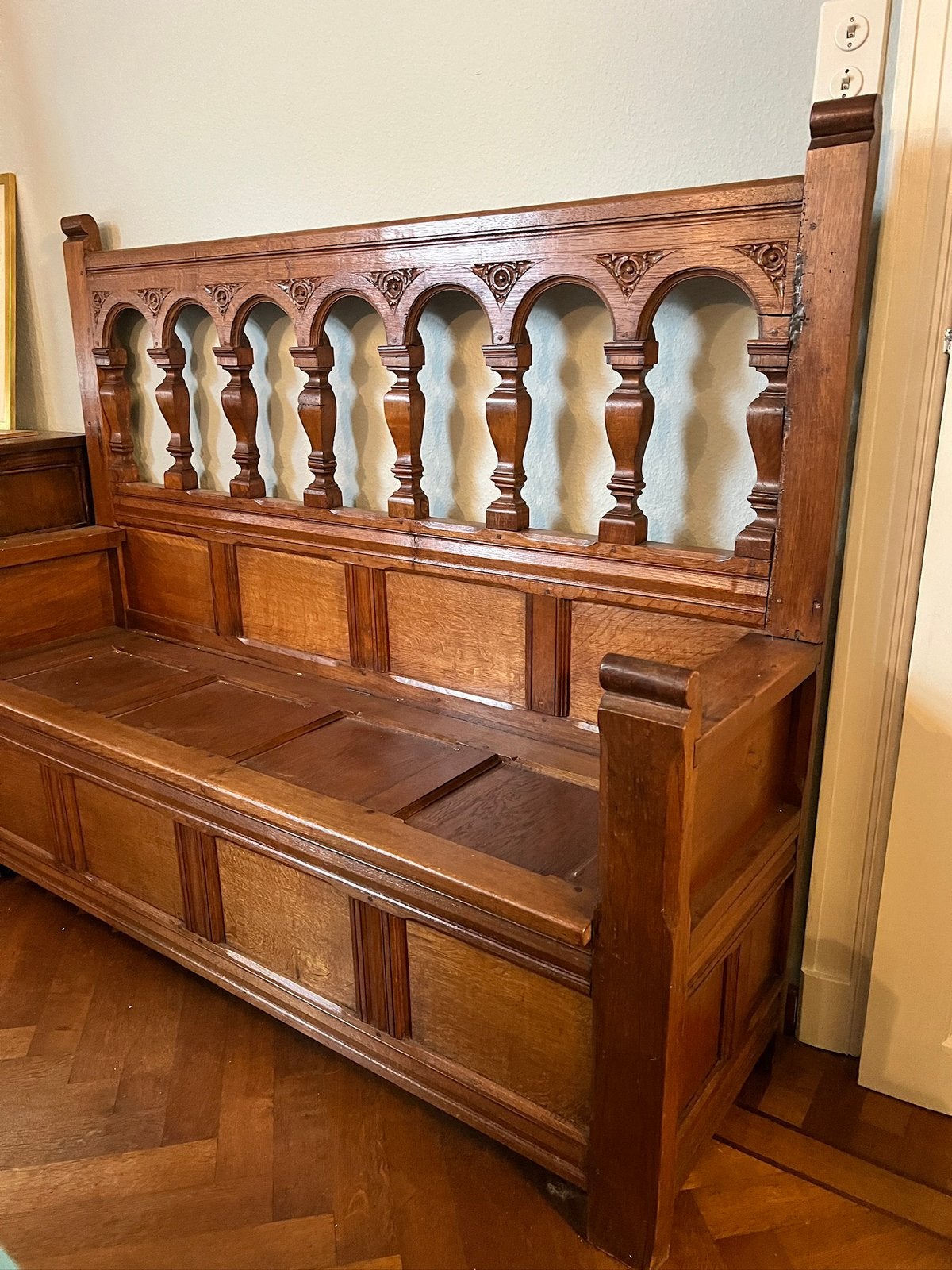 Kerkbank zitbank, Antiek en Kunst, Antiek | Meubels | Stoelen en Sofa's, Ophalen