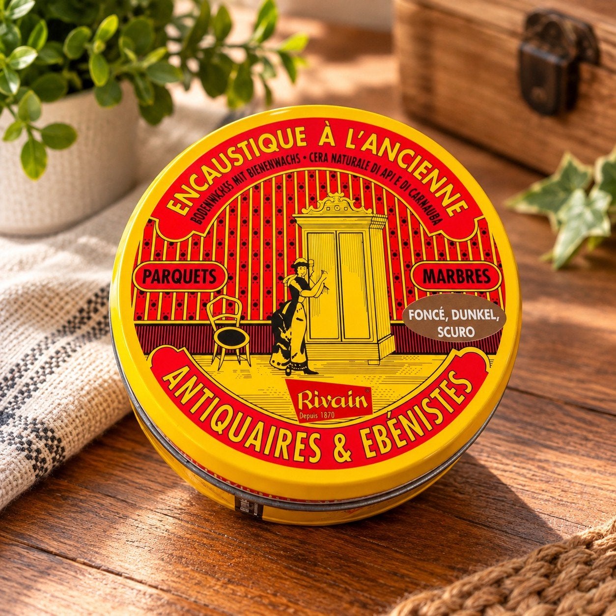 Rivain Encaustic Wax — Donkere tint — Hout, Ophalen of Verzenden