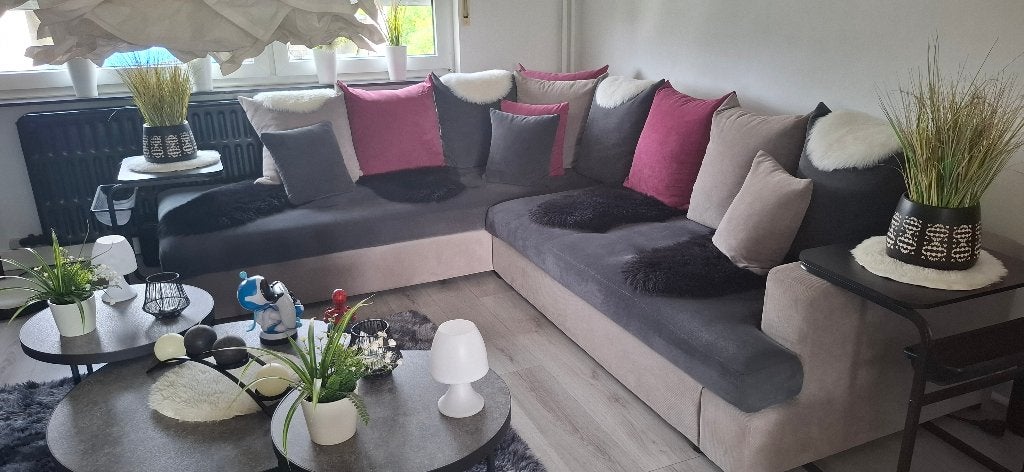 ️️⚡️salon d'angle avec meridienne comme neuf ️️⚡️, Maison & Meubles, Enlèvement, Comme neuf