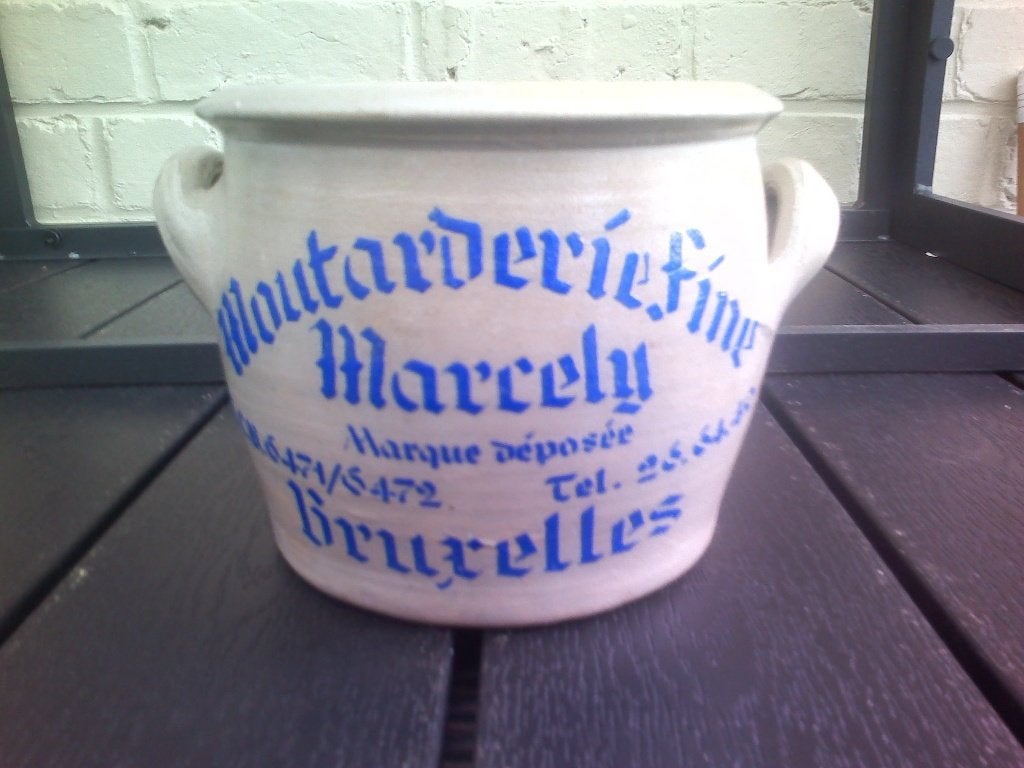 Oude mosterdpot Marcely Bruxelles., Antiek en Kunst, Ophalen of Verzenden