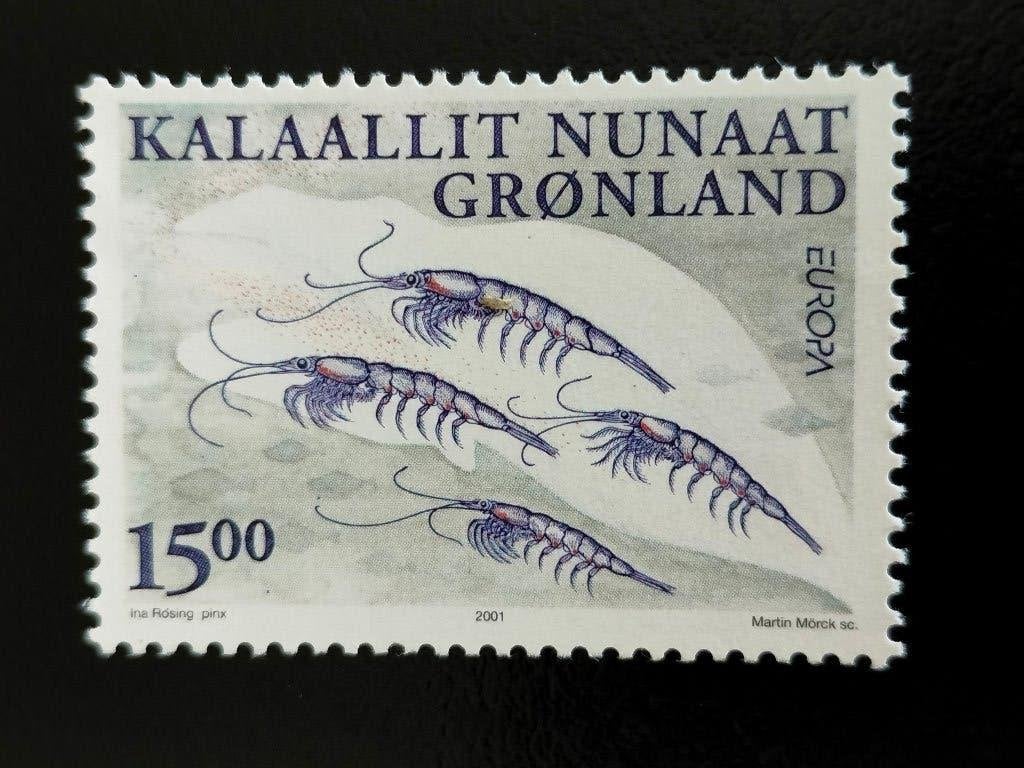 Groenland 2001 - Europa CEPT, onderwaterfauna **, Verzenden, Denemarken, Postfris