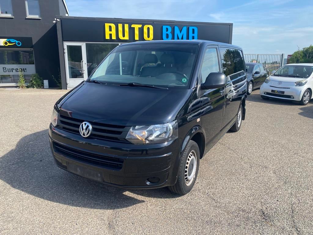 VW Transport T5 4Motion double cabine 6 Places Euro 5, Auto's, Euro 5, 4 cilinders, Volkswagen, Zwart