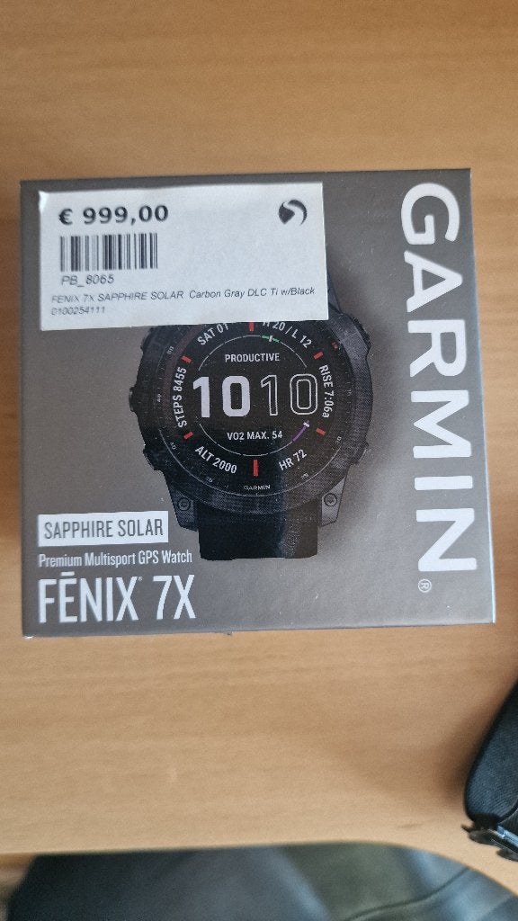 Garmin fenix 7x saphire solar 51mm, Ophalen, Stappen, Zo goed als nieuw, Waterdicht