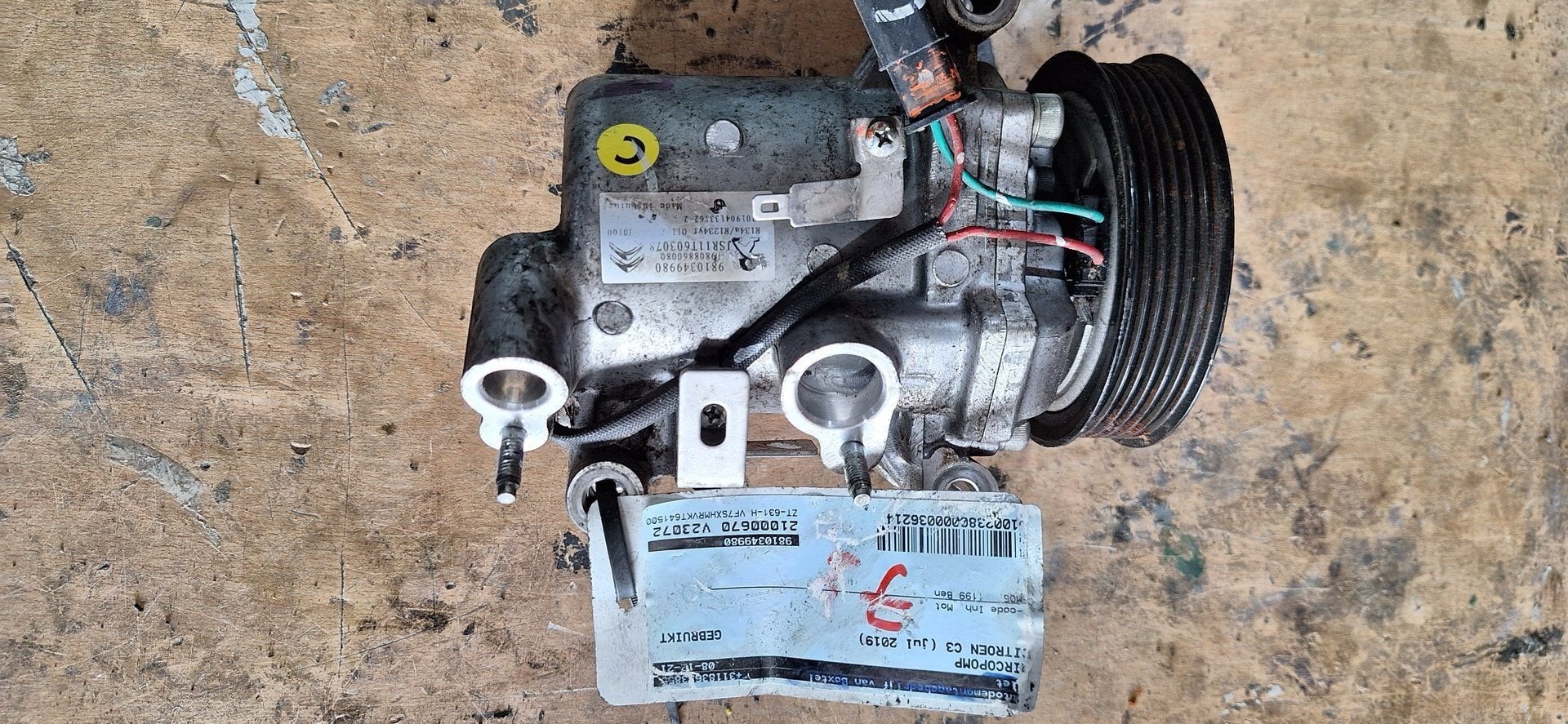 Aircopomp Citroën C3 (2016 - heden) / Peugeot 208 - 98103499, Gebruikt, -, -, Ophalen of Verzenden