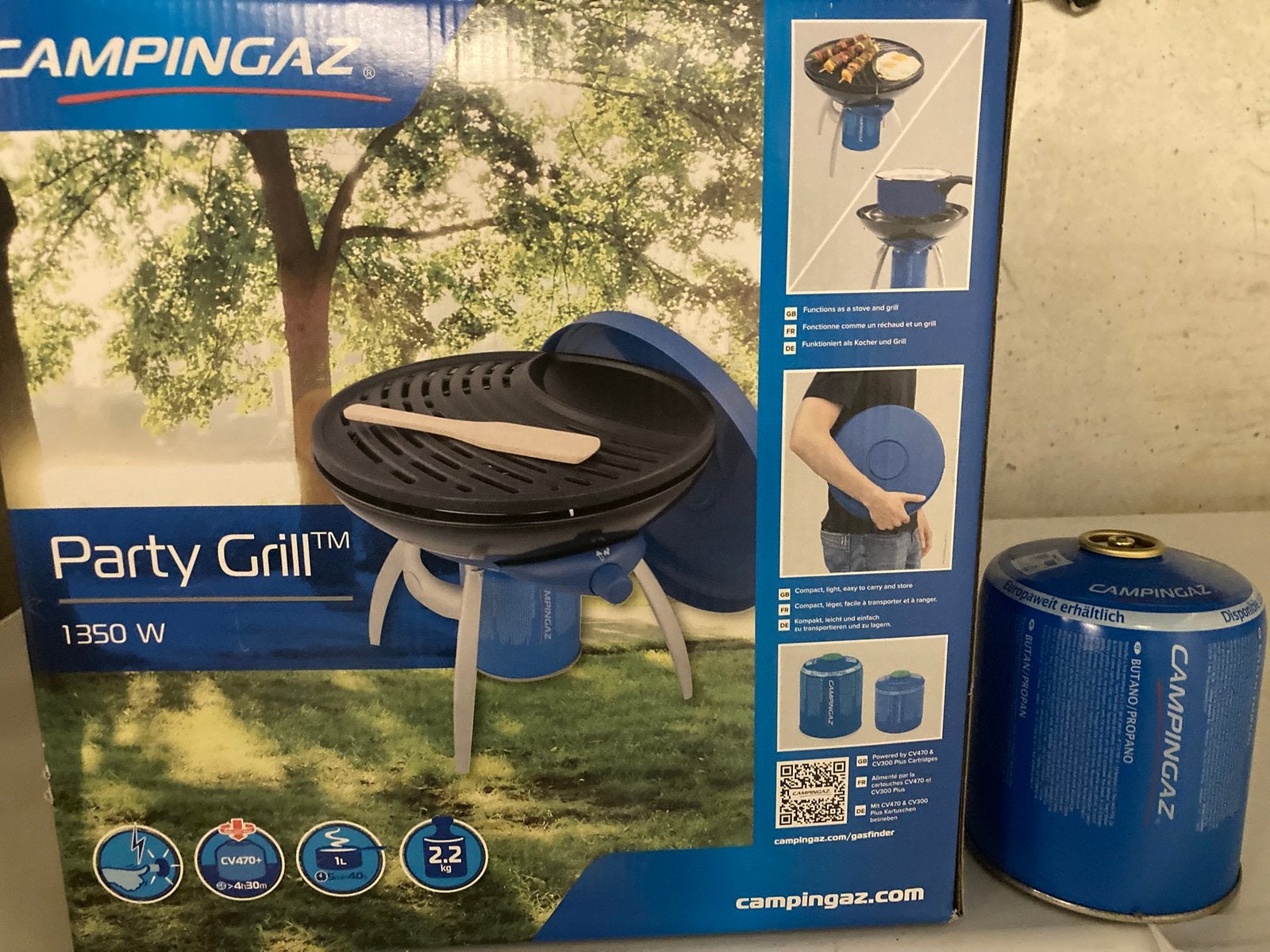 Campingaz Party Grill 1350W, Ophalen, Zo goed als nieuw