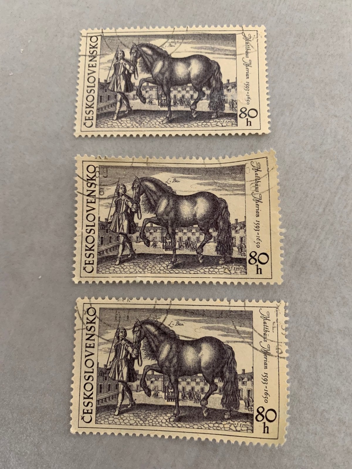 3 x postzegel uit Tsjechoslowakije (Československo), Postzegels en Munten, Ophalen of Verzenden