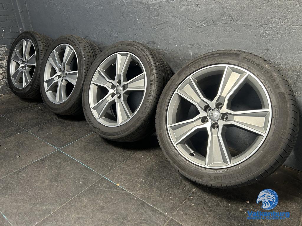 6mm! Originele Audi Q5 80A 20 inch antraciete velgen 5x112 z, Auto-onderdelen, Banden en Velgen, Banden en Velgen, Zomerbanden