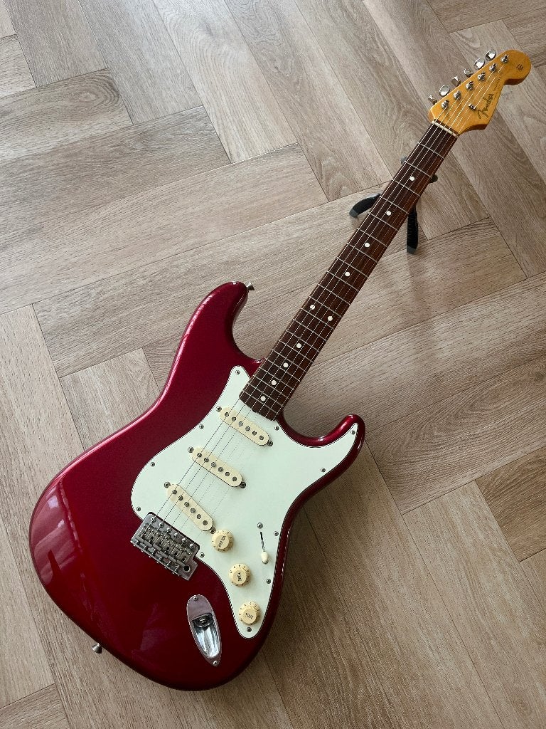 2009 Fender Japan ST62-TX Stratocaster Old Candy Apple Red, Ophalen, Gebruikt, Solid body, Fender