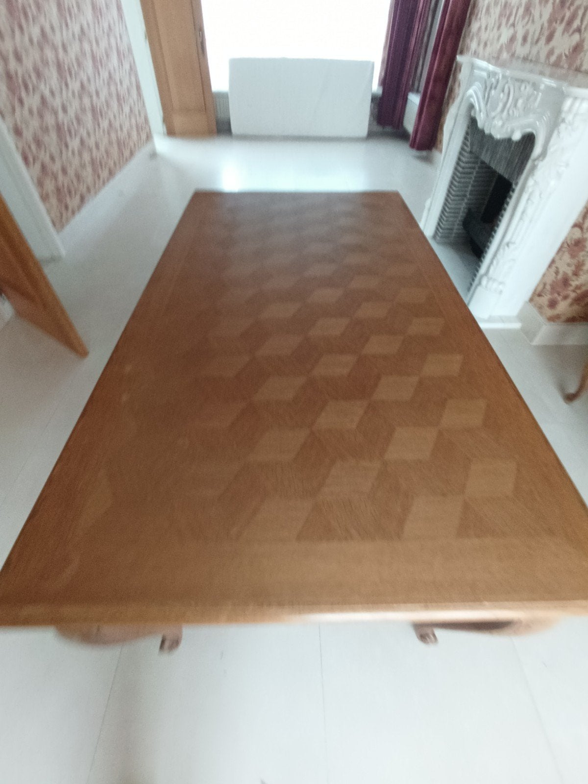 tafel en 6 stoelen  in eik, Enlèvement, Utilisé, 50 à 100 cm, Chêne