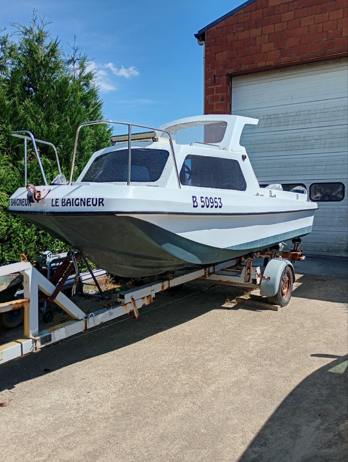 bateau de pêche, Sports nautiques & Bateaux, 50 cm, 70 ch, Électrique, Utilisé