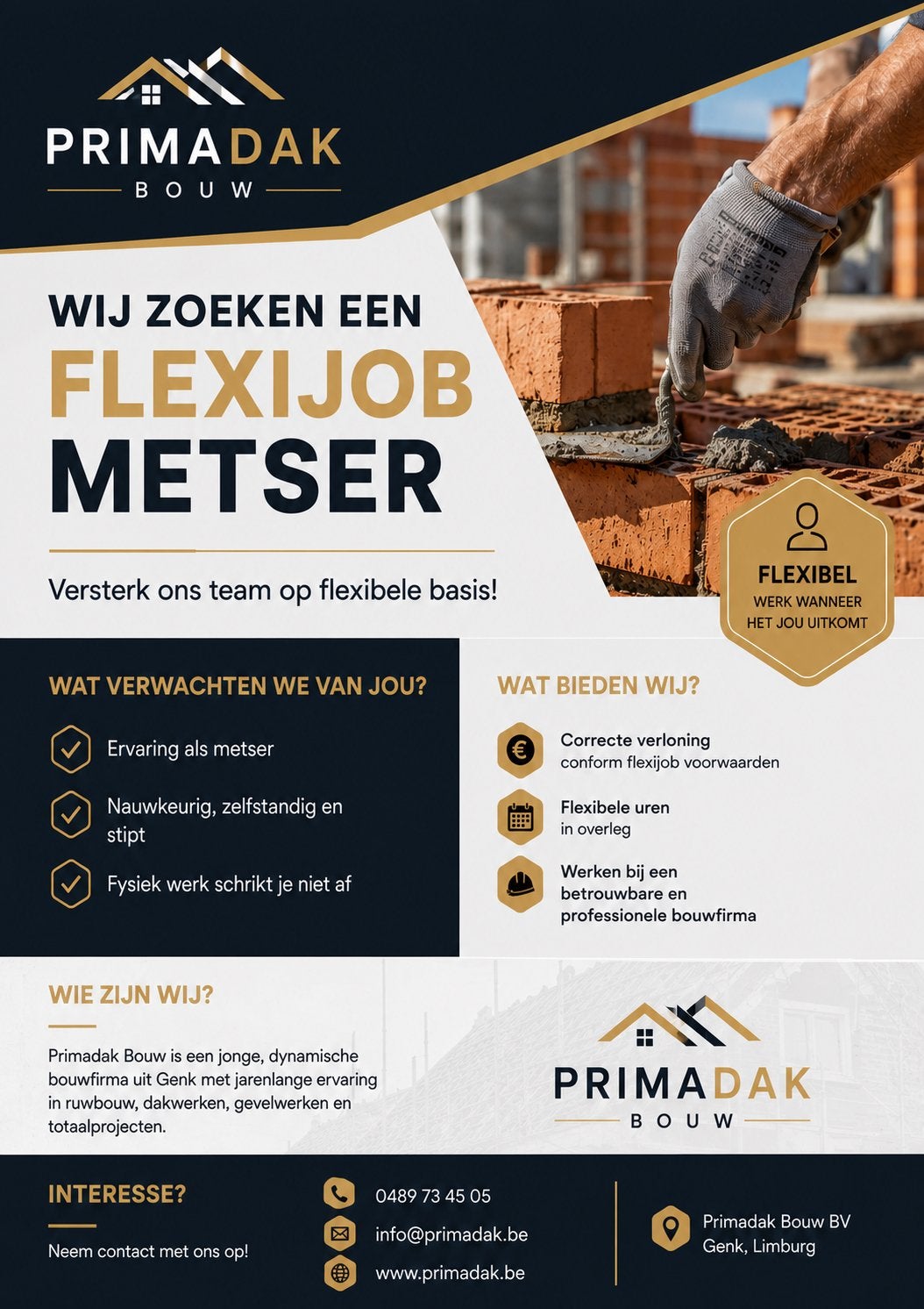 Wij zoeken personeel tijdelijk/vast, Articles professionnels, Immobilier d'entreprise, Location, Autres destinations