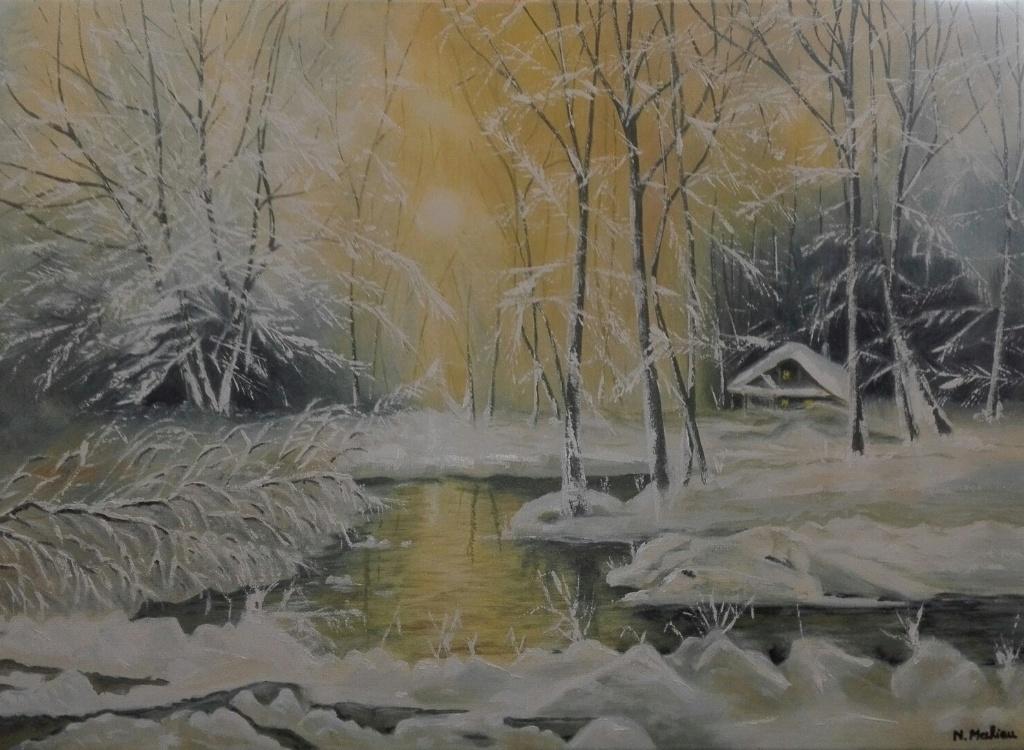 EIGEN OLIEVERFWERK  WINTERLANDSCHAP, Ophalen