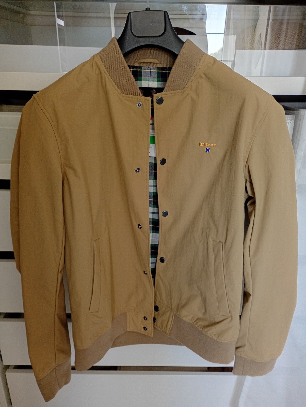 Crested Varsity Casual Jacket BARBOUR-bomberjack, Neuf, Barbour, Enlèvement ou Envoi, Vert