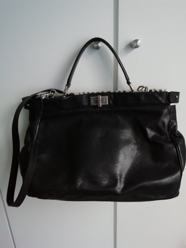 Sac à main en cuir noir — Maxima Milano, Bijoux, Sacs & Beauté, Sacs | Sacs Femme, Enlèvement, Comme neuf, Noir, Sac à main