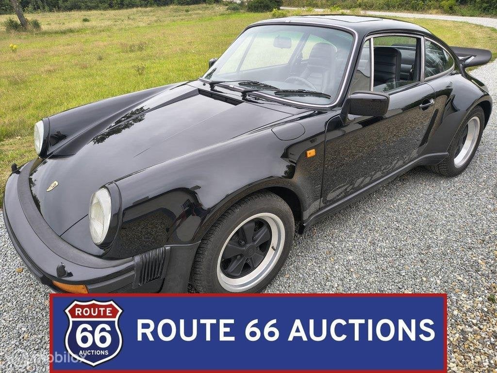 Porsche 930 Turbo | 1977 | Route 66 Auctions, Auto's, Zwart, Bedrijf, Overige carrosserie, Porsche
