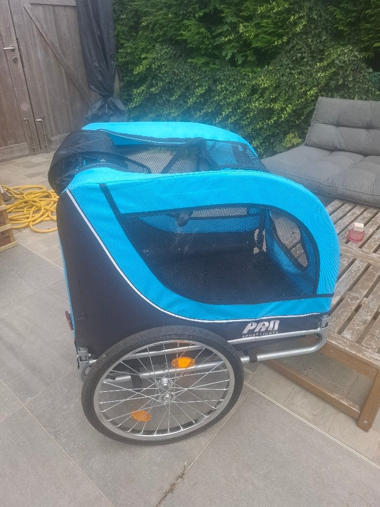Fietskar voor honden, Fietsen en Brommers, Fietsaccessoires | Aanhangwagens en Karren, Ophalen, Gebruikt, Opvouwbaar, 20 tot 40 kg