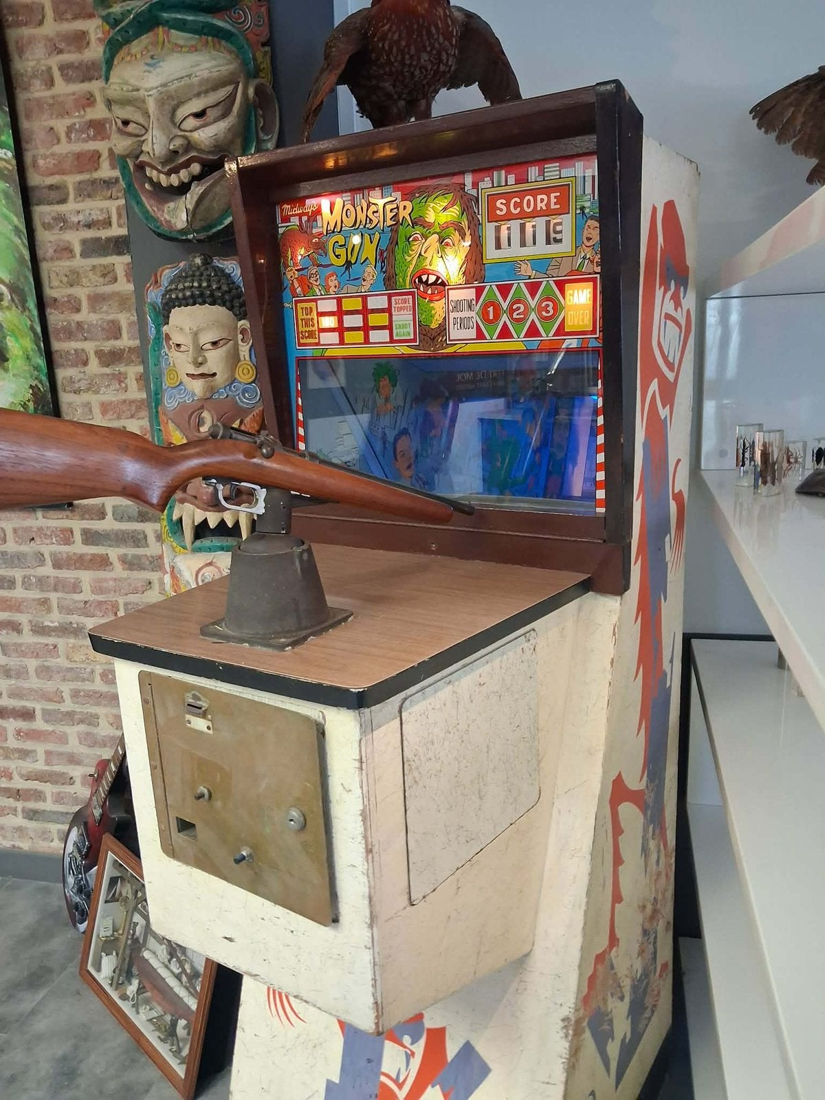 Monster gun van midway 1965, Verzamelen, Automaten | Flipperkasten, Ophalen, Zo goed als nieuw, Flipperkast