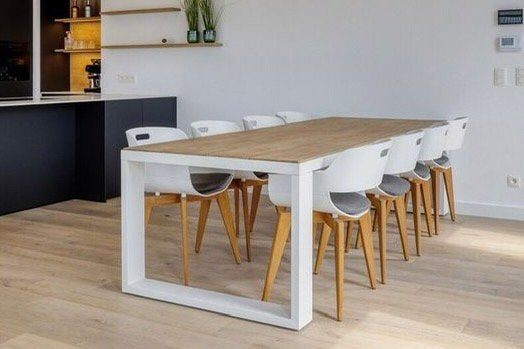 Meubili tafel en stoelen, Huis en Inrichting, Tafels | Eettafels, Ophalen, Zo goed als nieuw