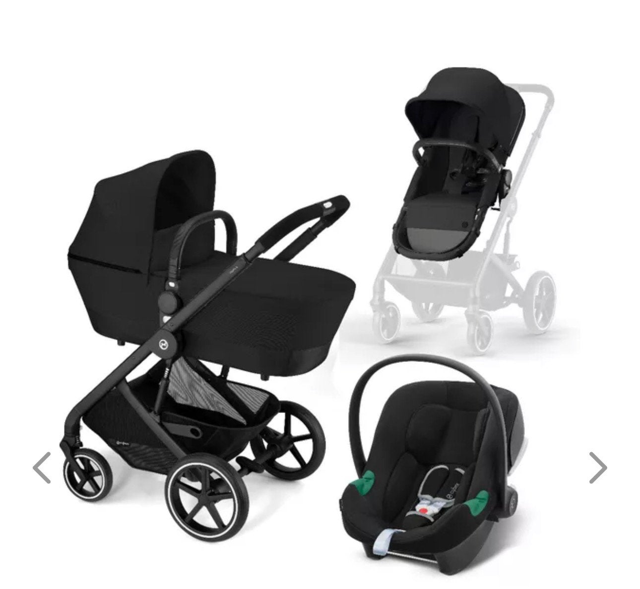 CYBEX Buggypakket Balios S 2in1 +Aton B2 gr0+, Ophalen, Zo goed als nieuw, Kinderwagen, Verstelbare duwstang