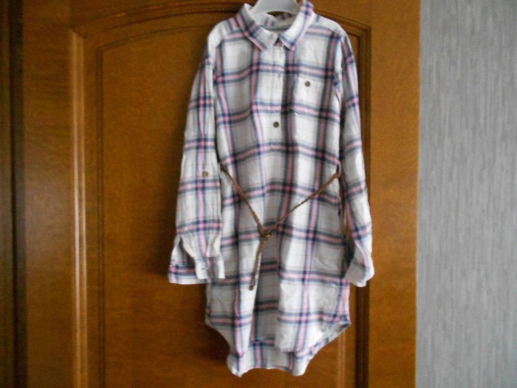 geruit kleedje merk LOGG van H&M mt 128, Gebruikt, Ophalen of Verzenden, Jurk of Rok, LOGG