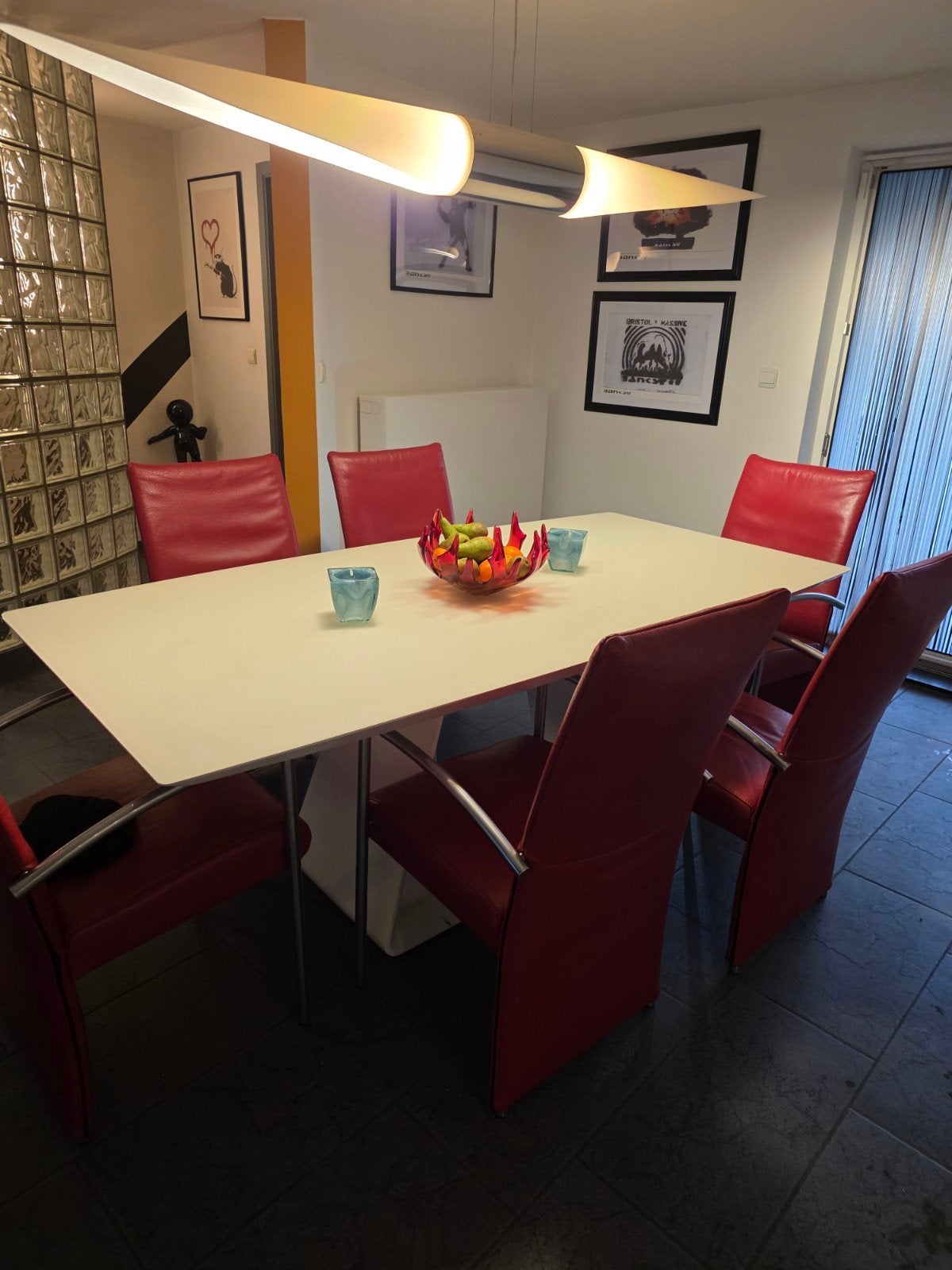 Design eetkamertafel, Ophalen, Gebruikt, 100 tot 150 cm, Vijf personen of meer