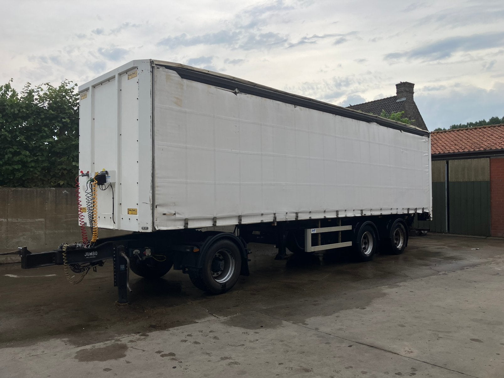 Huif oplegger en Dolly, Ophalen, Fruitteelt, Transport