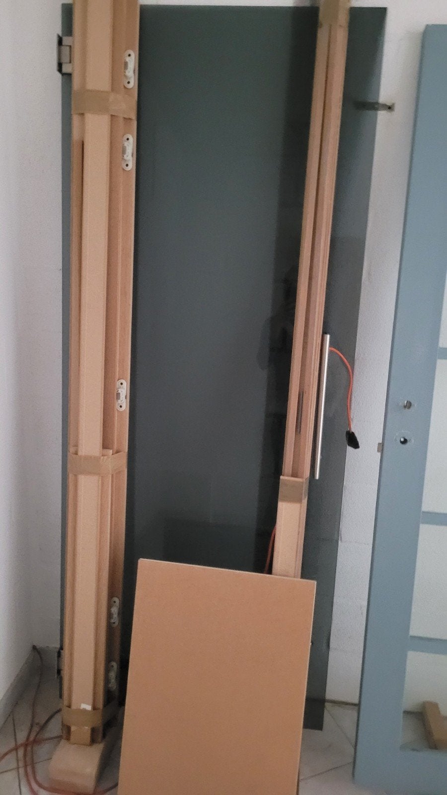 Glazen binnendeur incl omkasting en klink, Doe-het-zelf en Bouw, Ophalen