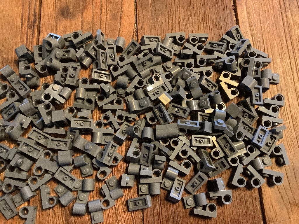 LEGO plaatjes pin hole 204 st dark bluish gray / 79-2, Enlèvement ou Envoi, Comme neuf, Briques en vrac, Lego