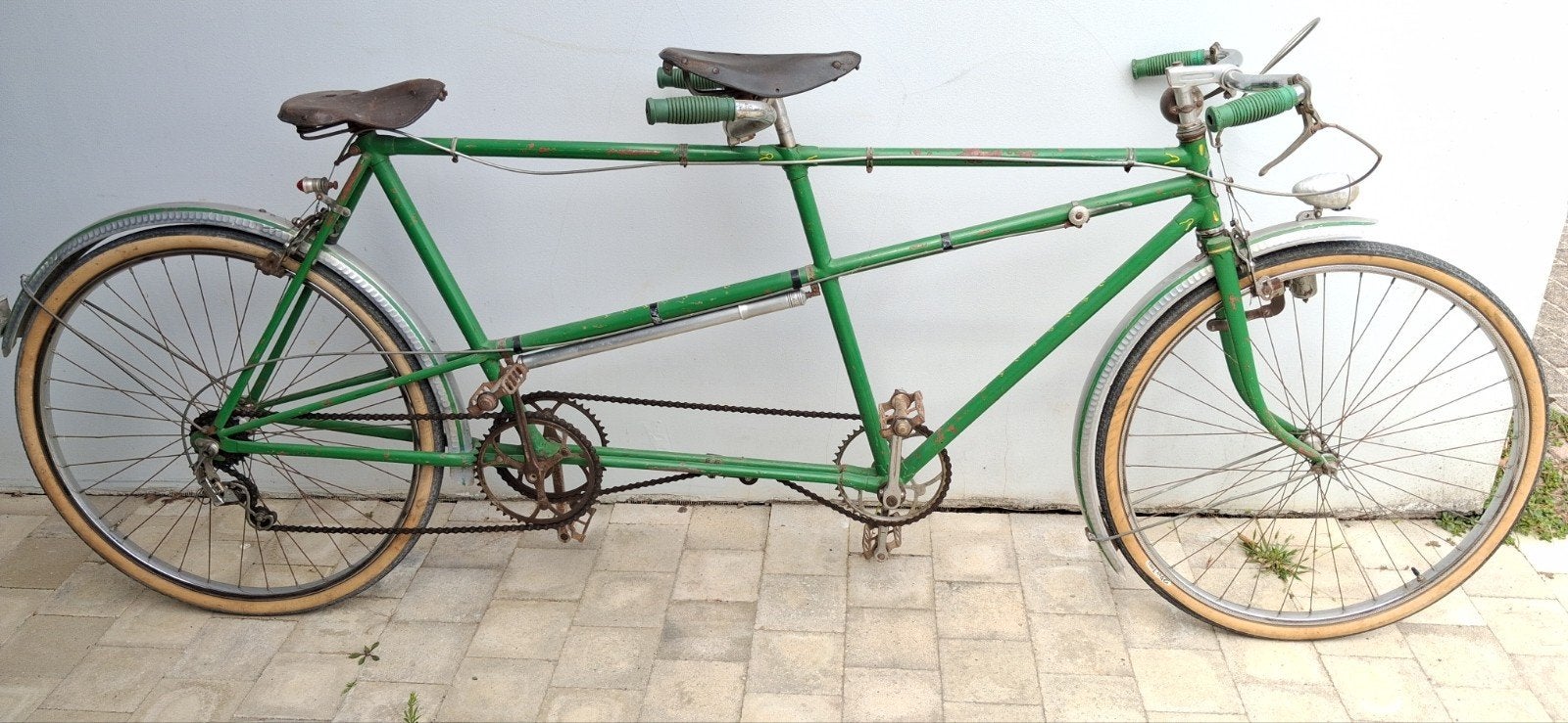 Zeldzame retro tandem PEUGEOT, Fietsen en Brommers, Minder dan 10 versnellingen, Gebruikt, Velgrem, 51 tot 55 cm