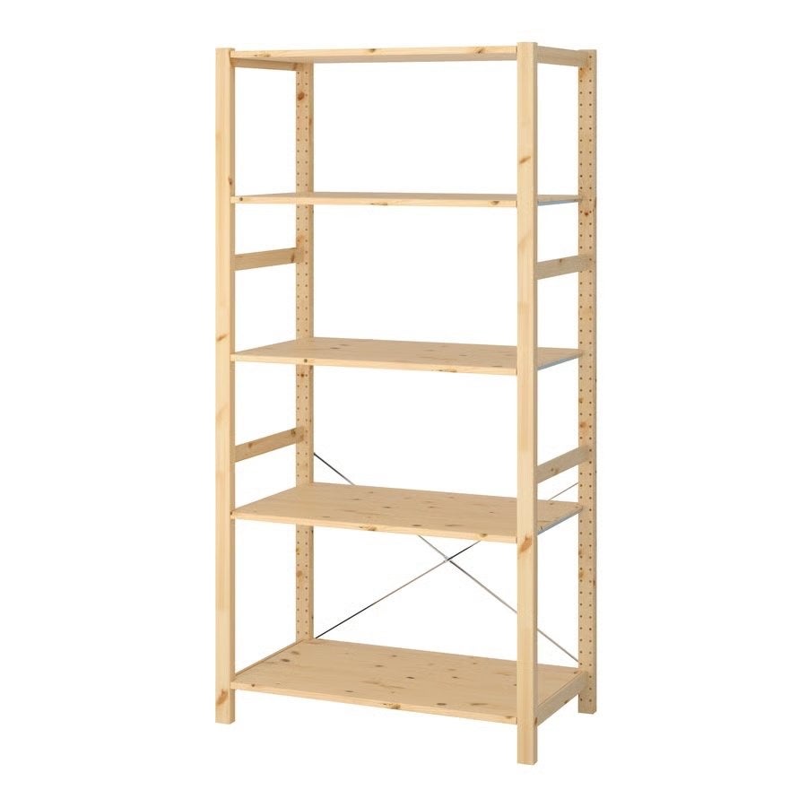 IVAR stellingkast, incl ladeblok (3 lades) en 4 legplanken, Ophalen, Gebruikt