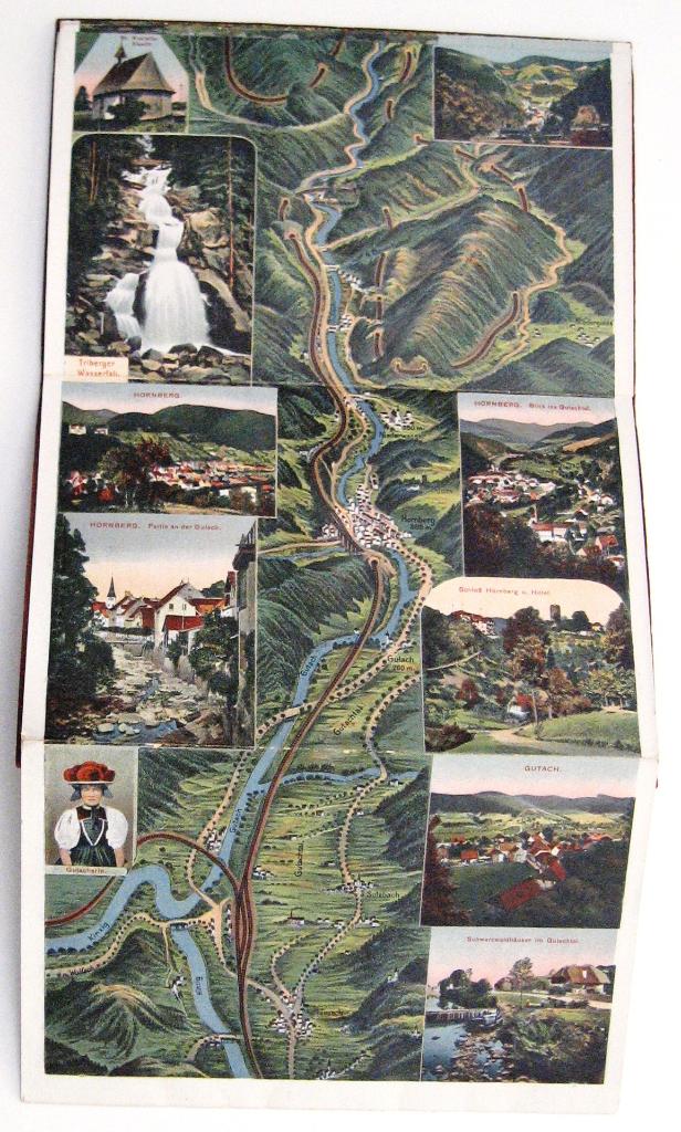Panorama der Badischen Schwarzwaldbahn [c1900] Spoorlijn, Ophalen of Verzenden