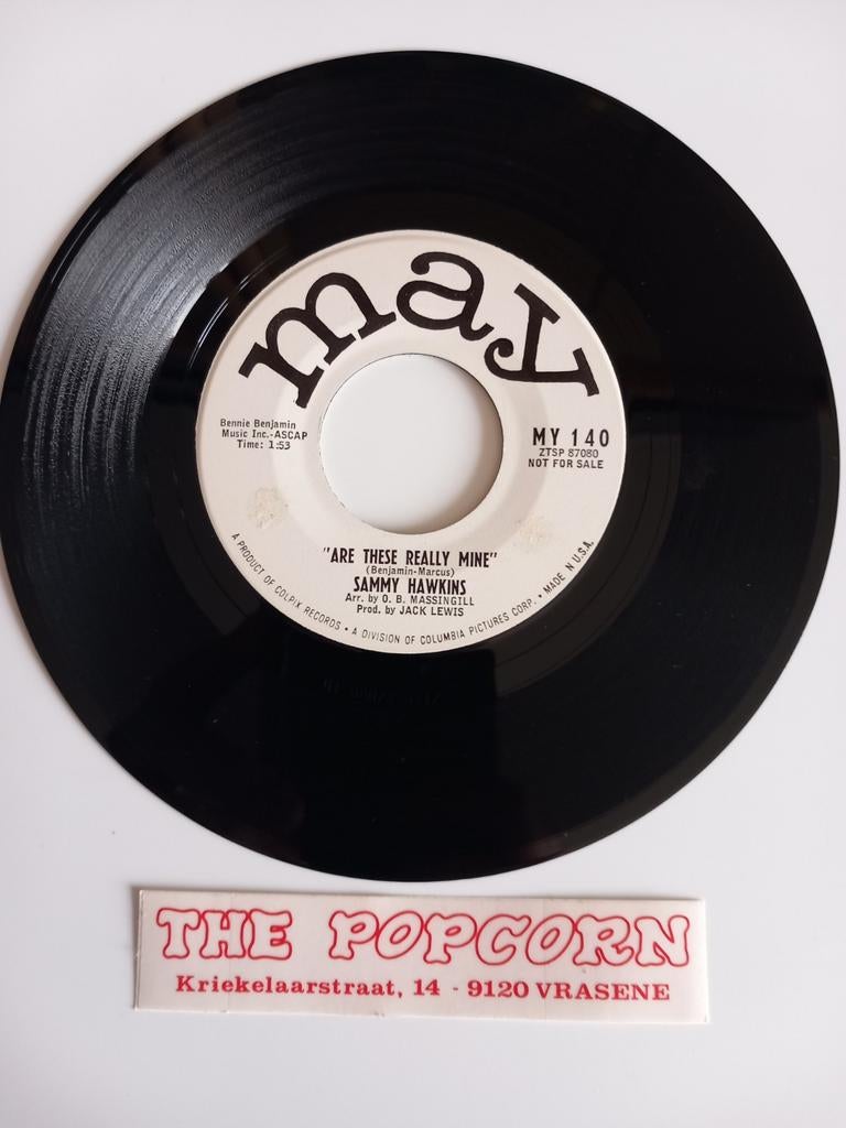 SAMMY HAWKINS. ARE THESE REALLY MINE .1963 USA 45T