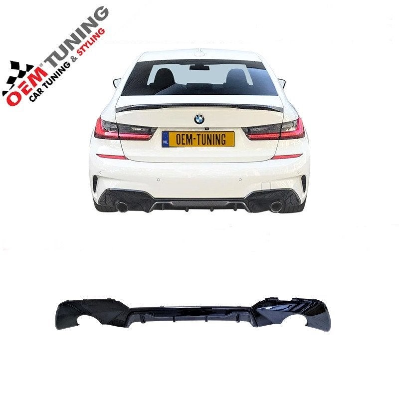 Competition Style Diffuser 0-0 G20/G21 19‑22 Hoogglans Zwart, Neuf, Arrière, BMW, Enlèvement ou Envoi