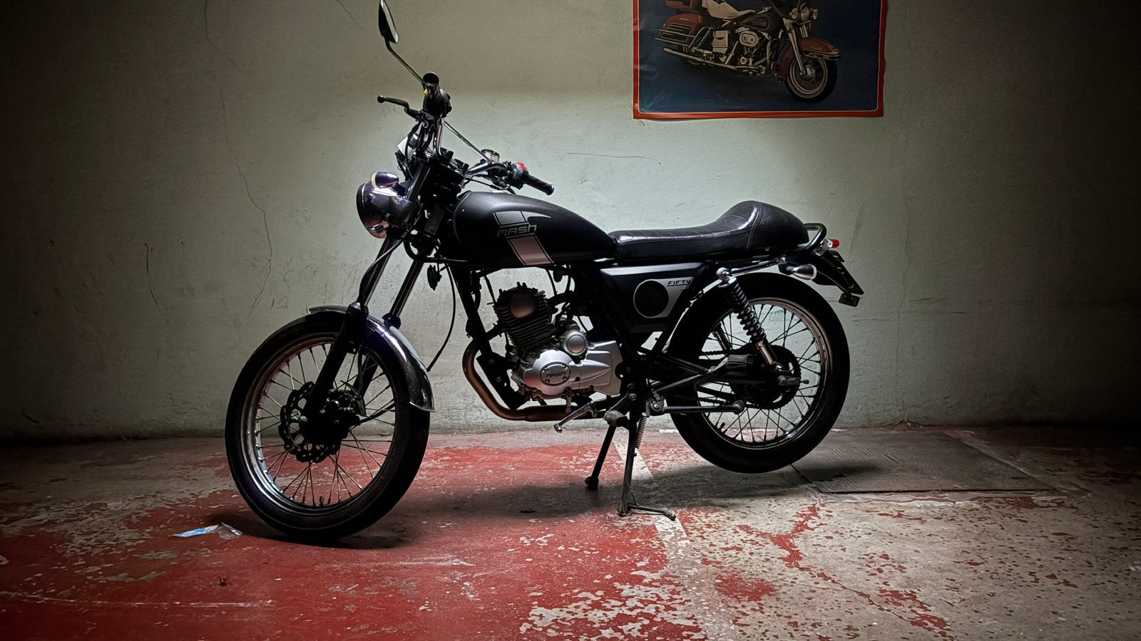 Mash Fifty 50cc zwart retro schakelbrommer, Fietsen en Brommers, Brommers | Overige merken, Ophalen, Gebruikt, Klasse B (45 km/u)