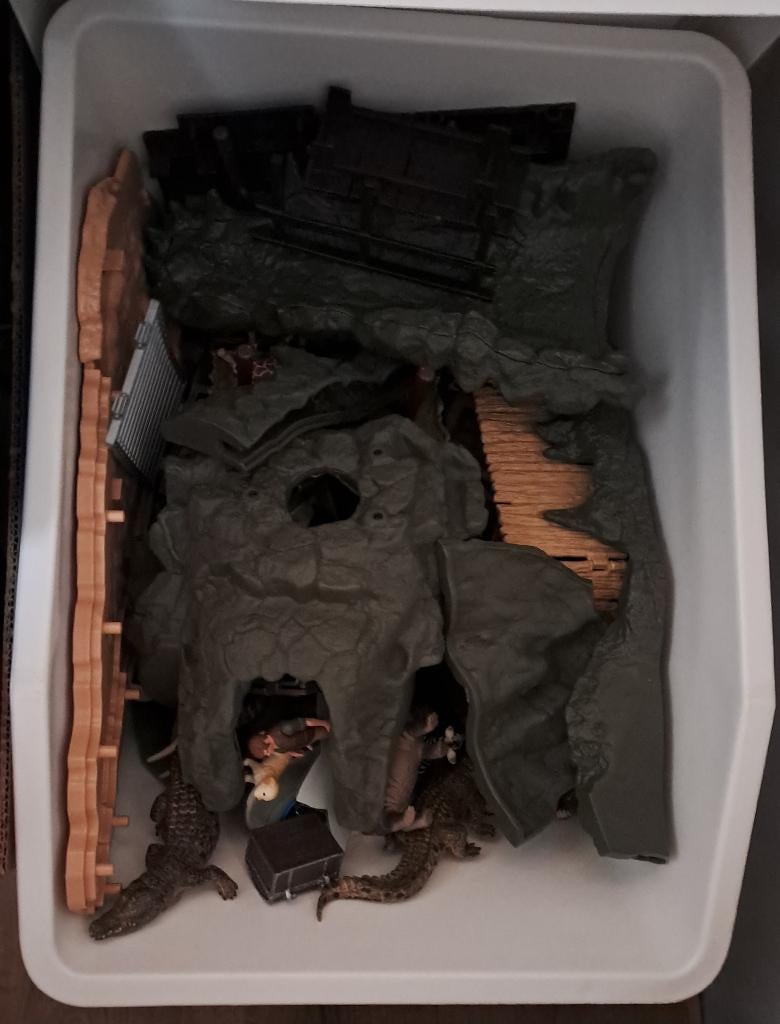 Croco Schleich Wild Life Jungle-onderzoeksstation en dieren, Verzamelen, Ophalen, Zo goed als nieuw