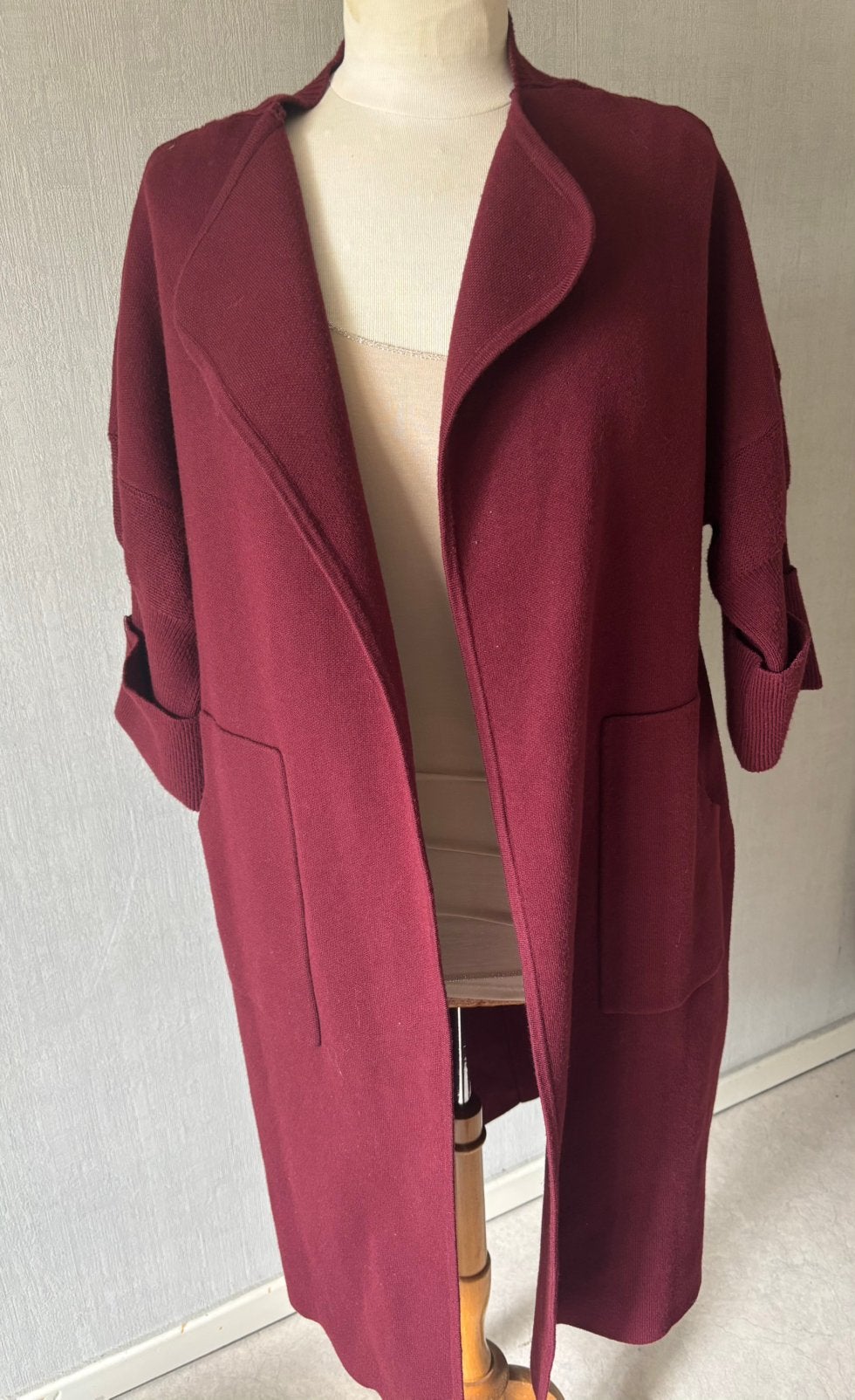 Geklede mantel, Kleding | Dames, Grote Maten, Ophalen of Verzenden, Nieuw, Overige kleuren, Jas of Mantel