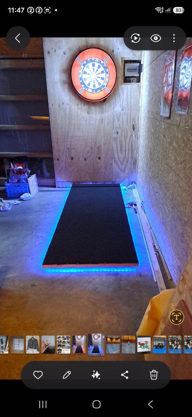 darts oche, Enlèvement
