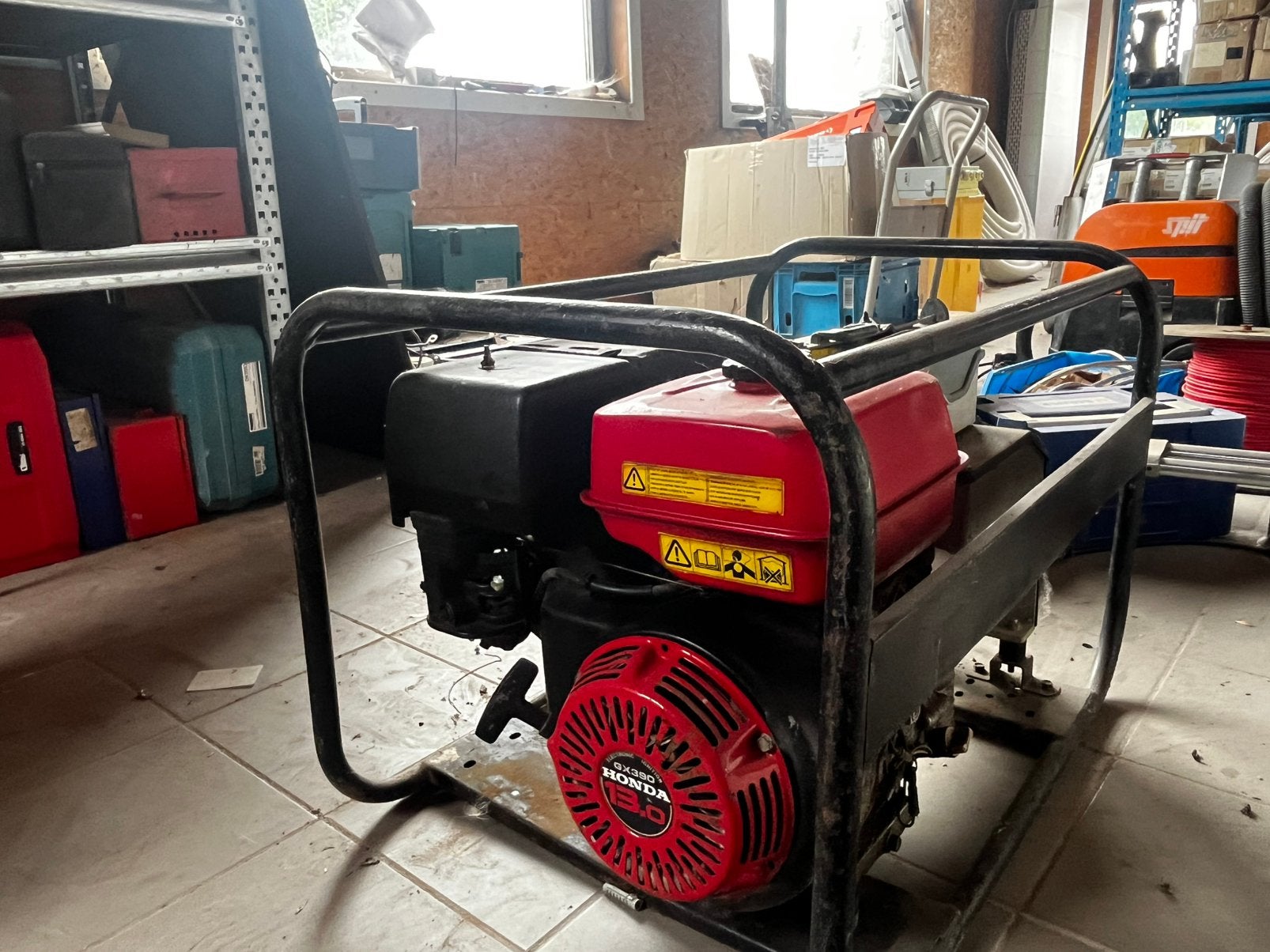 Groep 5,5 kva mono, Bricolage & Construction, Générateurs, Enlèvement ou Envoi, Utilisé, 5 à 10 kVA, Essence
