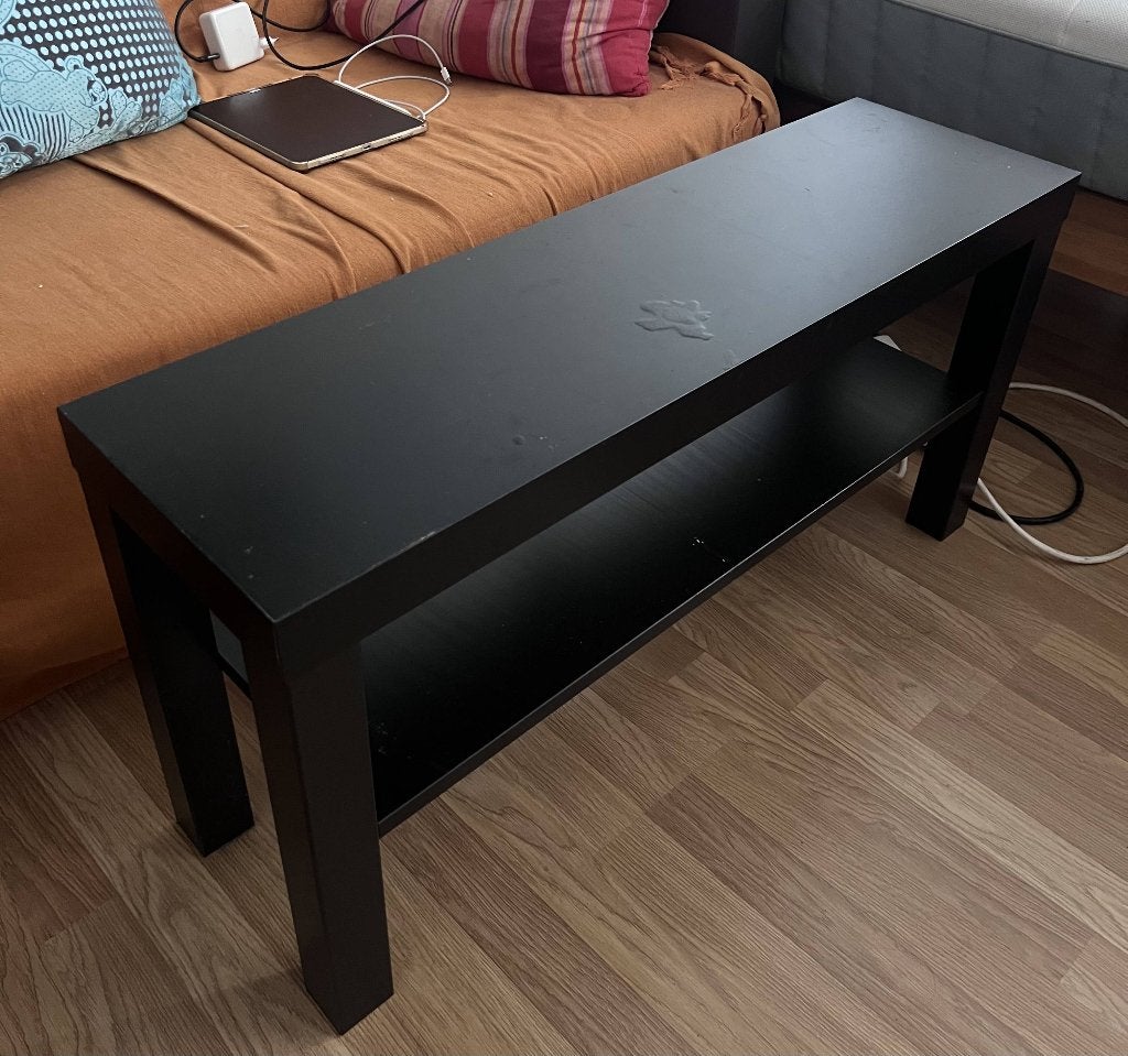 Zwarte salontafel, Huis en Inrichting, Ophalen, Minder dan 50 cm, Gebruikt, 50 tot 100 cm