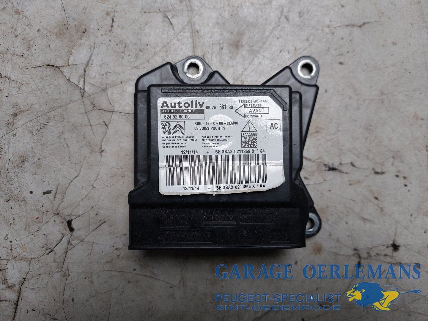 airbag module peugeot 308 sw t9 9807568180, Gebruikt, -, -, ARN erkend