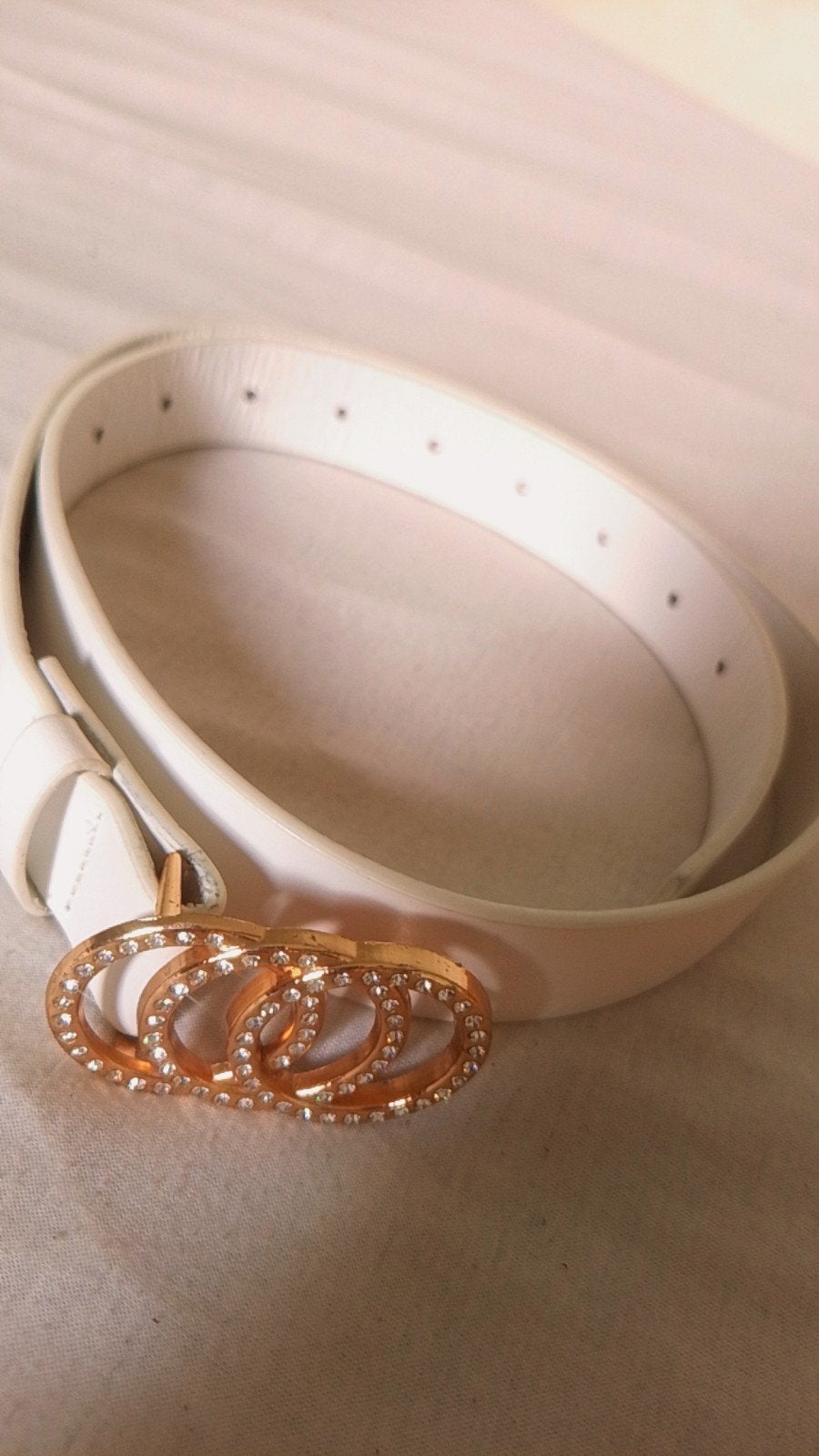 Witte Damesriem met Strass Gesp – Nieuw, Minder dan 3 cm, Tailleriem, Ophalen of Verzenden, Shein