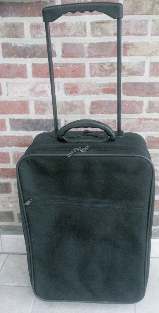 Zwarte trolley, 50 tot 60 cm, Ophalen of Verzenden, Zo goed als nieuw, 35 tot 45 cm